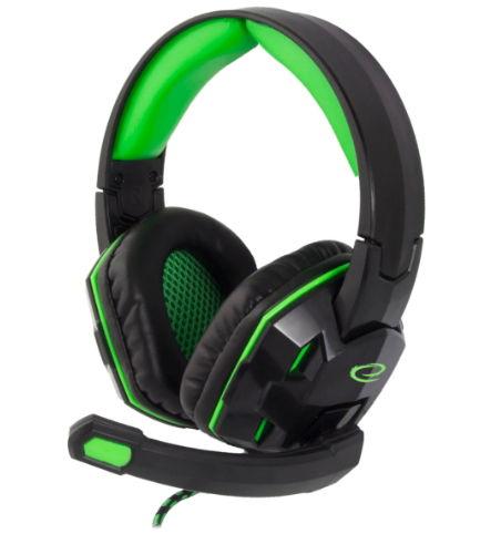 Casti Gaming Esperanza EGH380 VENOM, microfon, jack 3.5mm (Negru/Verde) 1 Casti Gaming Esperanza EGH380 VENOM, microfon, jack 3.5mm (Negru/Verde)