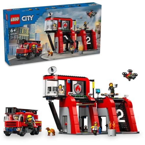 LEGO® City - Statie si camion de pompieri 60414, 843 piese 1 LEGO® City - Statie si camion de pompieri 60414, 843 piese
