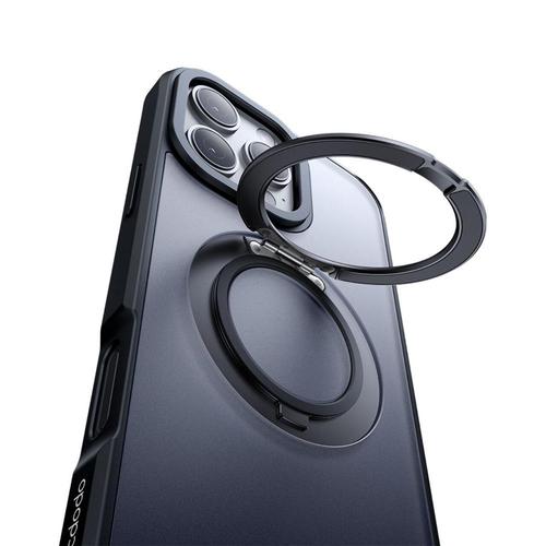 Husa Mata MagSafe Mcdodo pentru iPhone 16 Pro Max cu suport, Negru 1 Husa Mata MagSafe Mcdodo pentru iPhone 16 Pro Max cu suport, Negru