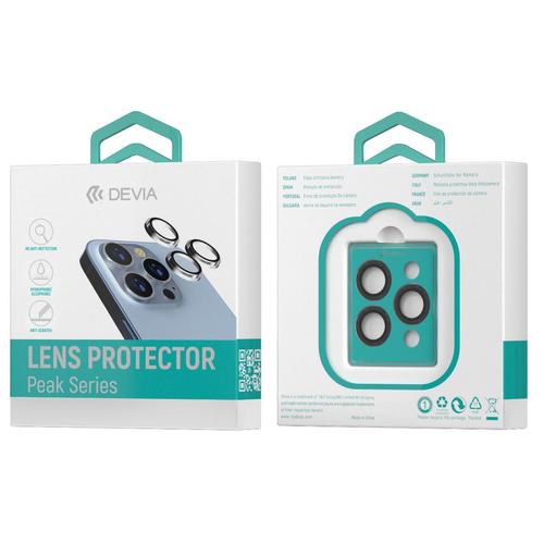 Folie Sticla Devia Camera Peak Series Diamond iPhone 15 Pro / 15 Pro Max pachet de 3 buc, Argintiu 1 Folie Sticla Devia Camera Peak Series Diamond iPhone 15 Pro / 15 Pro Max pachet de 3 buc, Argintiu