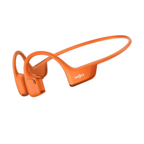 Casti alergare wireless Shokz OpenRun Pro 2, Bluetooth, Conductie osoasa, Autonomie 12 ore, IP55 (Portocaliu)