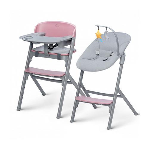 Scaun de masa si balansoar Kinderkraft KHLICA00PNK0000, Gri/Roz 1 Scaun de masa si balansoar Kinderkraft KHLICA00PNK0000, Gri/Roz