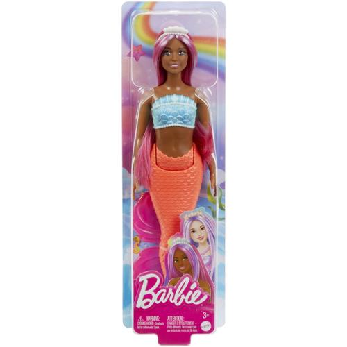 Papusa Barbie Dreamtropia - Sirena cu par magenta si coada portocalie 1 Papusa Barbie Dreamtropia - Sirena cu par magenta si coada portocalie