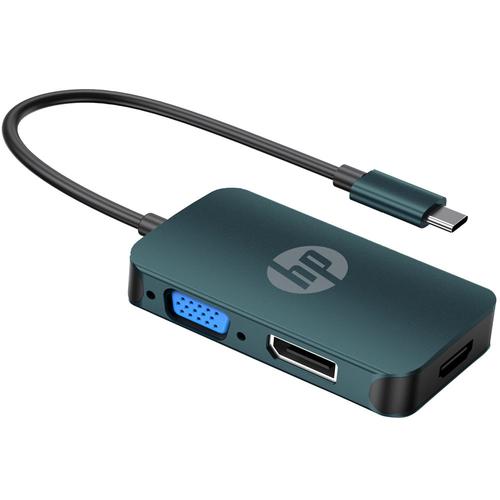 Adaptor HP DHC-CT200, USB-C - HDMI/VGA/DP, 4K/60Hz (Negru) 1 Adaptor HP DHC-CT200, USB-C - HDMI/VGA/DP, 4K/60Hz (Negru)