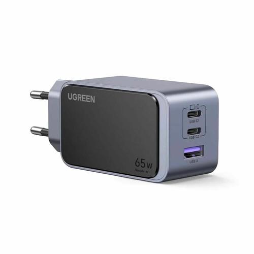 Incarcator retea Ugreen Nexode Air, 65W, 2x USB-C, 1x USB-A, GaN Fast Charger, Gri/Negru 1 Incarcator retea Ugreen Nexode Air, 65W, 2x USB-C, 1x USB-A, GaN Fast Charger, Gri/Negru