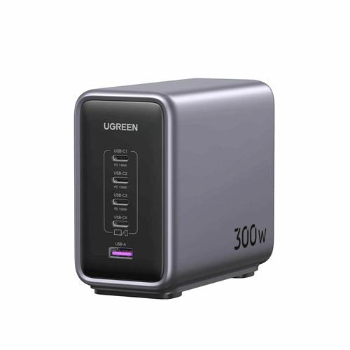 Statie de incarcare Ugreen Nexode 300W, GaN, 4x USB-C, 1x USB-A, cu cablu incarcare inclus, Gri 1 Statie de incarcare Ugreen Nexode 300W, GaN, 4x USB-C, 1x USB-A, cu cablu incarcare inclus, Gri