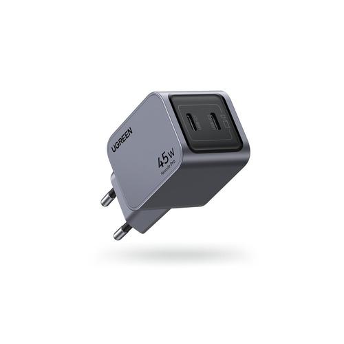 Incarcator retea Ugreen Nexode Pro, 45W, 2x USB-C, GaN Fast Charger, Gri 1 Incarcator retea Ugreen Nexode Pro, 45W, 2x USB-C, GaN Fast Charger, Gri
