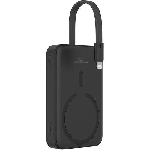 Baterie Externa Wireless Baseus Magnetic Mini P10022109113, 10000mAh, 20W, PD + FQI, 1 x Lightning - 1 x QI - 1 x USB-C (Negru) 1 Baterie Externa Wireless Baseus Magnetic Mini P10022109113, 10000mAh, 20W, PD + FQI, 1 x Lightning - 1 x QI - 1 x USB-C (Negru)