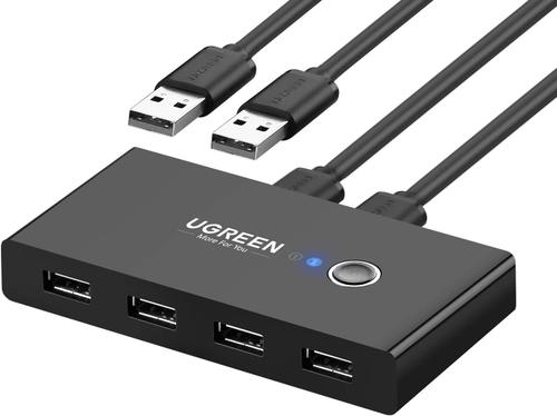 Hub USB Ugreen US216, 4 x USB-A, Sharing Switch (Negru) 1 Hub USB Ugreen US216, 4 x USB-A, Sharing Switch (Negru)