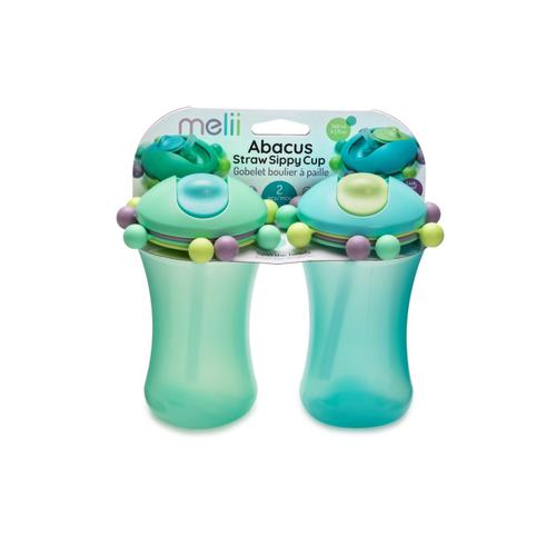 Set 2 cani cu pai Melii Abacus, 2 x 340 ml, Albastru/Verde 1 Set 2 cani cu pai Melii Abacus, 2 x 340 ml, Albastru/Verde