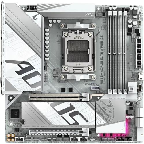Placa de baza GIGABYTE B850M AORUS ELITE WIFI6E ICE, AMD B850, AM5, DDR5, mATX
