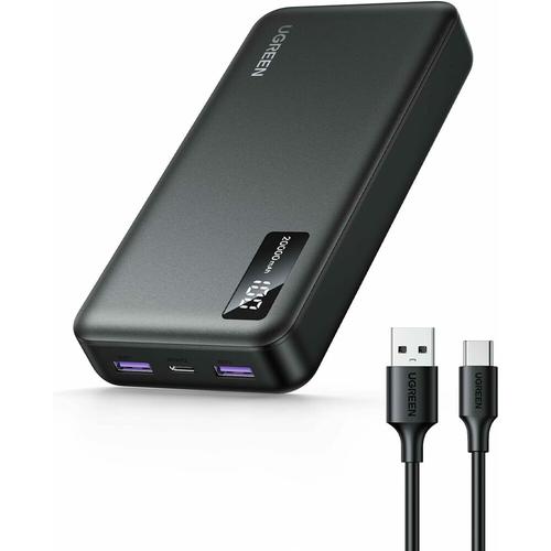 Acumulator extern Ugreen 20.000 mAh, 22.5W, USB-C, USB-A, PD 3.0, Digital Display, cablu USB-C la USB-A inclus (Negru) 1 Acumulator extern Ugreen 20.000 mAh, 22.5W, USB-C, USB-A, PD 3.0, Digital Display, cablu USB-C la USB-A inclus (Negru)