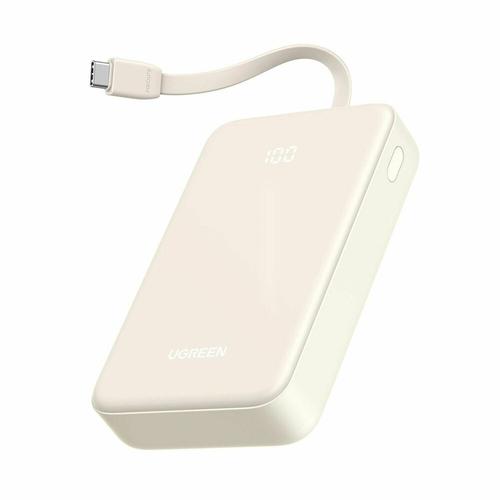 Acumulator extern Ugreen 20.000 mAh, 22.5W, USB-C, USB-A, cablu USB-C incorporat (Bej) 1 Acumulator extern Ugreen 20.000 mAh, 22.5W, USB-C, USB-A, cablu USB-C incorporat (Bej)