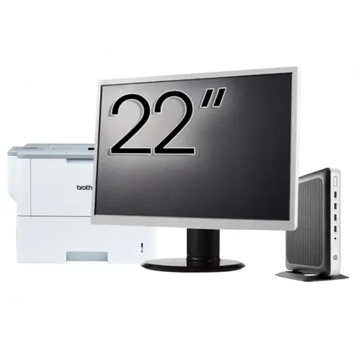 Pachet PC refurbished HP T630 Thin Client, AMD GX-420GI 2.00GHz, 8GB DDR4, 128GB SSD + Monitor 22" & Imprimanta Brother HL-L6300DW 1 Pachet PC refurbished HP T630 Thin Client, AMD GX-420GI 2.00GHz, 8GB DDR4, 128GB SSD + Monitor 22" & Imprimanta Brother HL-L6300DW