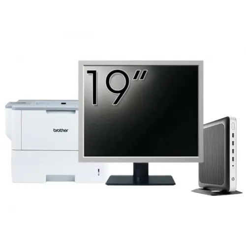 Pachet PC refurbished HP T630 Thin Client, AMD GX-420GI 2.00GHz, 8GB DDR4, 128GB SSD + Monitor 19" & Imprimanta Brother HL-L6300DW 1 Pachet PC refurbished HP T630 Thin Client, AMD GX-420GI 2.00GHz, 8GB DDR4, 128GB SSD + Monitor 19" & Imprimanta Brother HL-L6300DW