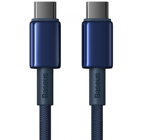 Cablu Date si Incarcare Baseus Tungsten Gold P10319800321-03, USB-C - USB-C , 100W, 1m (Albastru) 1 Cablu Date si Incarcare Baseus Tungsten Gold P10319800321-03, USB-C - USB-C , 100W, 1m (Albastru)