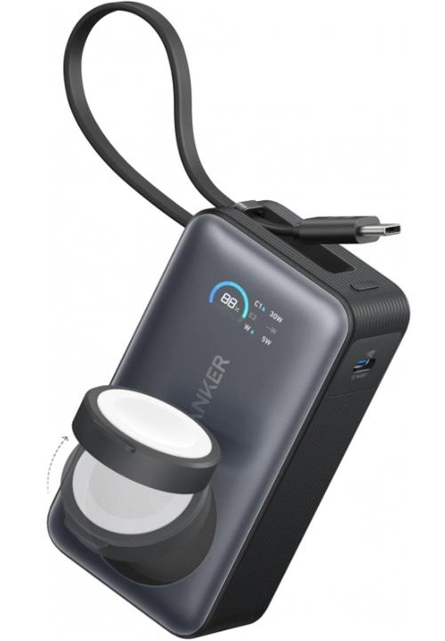 Baterie Externa Anker MagGo, 10000mAh, 35W, PD + QI, 1 x QI - 2 x USB-C (Negru) 1 Baterie Externa Anker MagGo, 10000mAh, 35W, PD + QI, 1 x QI - 2 x USB-C (Negru)