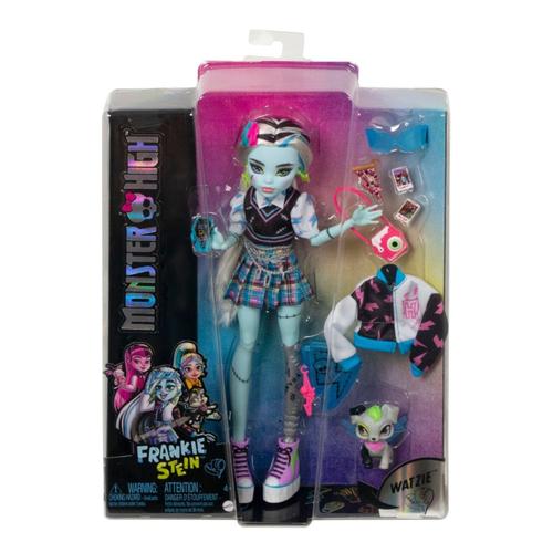 Papusa Monster High Frankie Stein, cu animalut si accesorii 1 Papusa Monster High Frankie Stein, cu animalut si accesorii