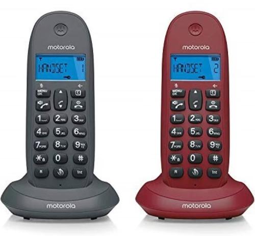 Set Duo - Telefon fix fara fir Motorola DECT C1002LB+ (Gri/Rosu) 1 Set Duo - Telefon fix fara fir Motorola DECT C1002LB+ (Gri/Rosu)