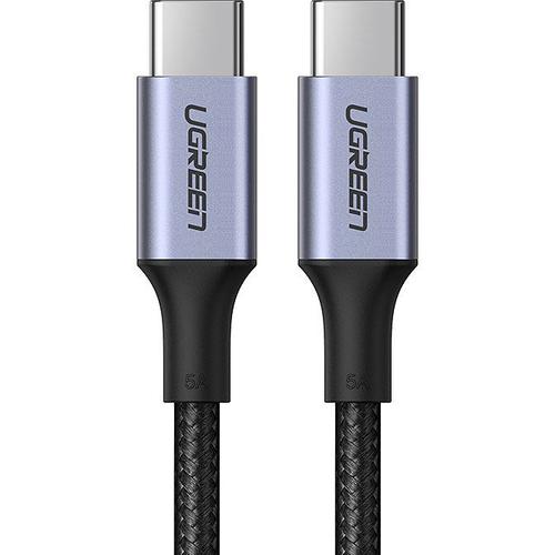 Cablu de date UGREEN, USB Type-C - USB Type-C, 2m, 5A, 100W, Gri 1 Cablu de date UGREEN, USB Type-C - USB Type-C, 2m, 5A, 100W, Gri