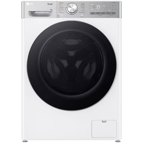 Masina de spalat rufe LG F2WR909P3W, 9 kg, 1200 rpm, Clasa A, Motor Direct Drive, Steam+, Smart Diagnosis (Alb)