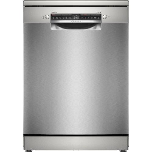 Masina de spalat vase Bosch SMS6ZCI10E, 14 seturi, 6 programe, PerfectDry, Sistem Rackmatic, Silence Pro, Tab-count, Home Connect, EcoSilence Drive, Clasa B, 60 cm, Inox anti-amprenta (Argintiu)