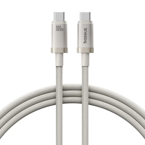 Cablu de date Baseus Titanium, USB Type-C la USB Type-C 100W, braided, 1m 1 Cablu de date Baseus Titanium, USB Type-C la USB Type-C 100W, braided, 1m