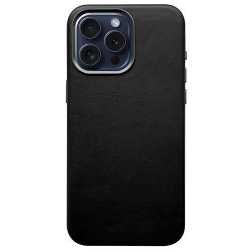 Husa Piele Lemontti MagSafe iPhone 15 Pro, Negru 1 Husa Piele Lemontti MagSafe iPhone 15 Pro, Negru