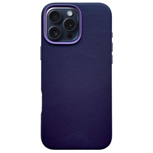 Husa Piele Lemontti MagSafe iPhone 16 Pro, Mov 1 Husa Piele Lemontti MagSafe iPhone 16 Pro, Mov