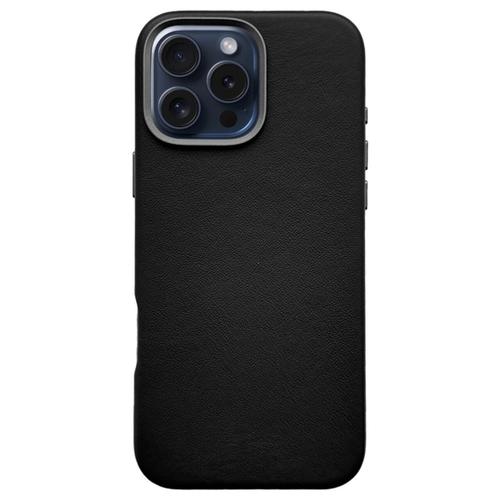 Husa Piele Lemontti MagSafe iPhone 16 Pro, Negru 1 Husa Piele Lemontti MagSafe iPhone 16 Pro, Negru