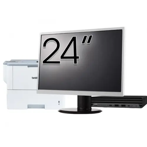 Pachet Calculator refurbished HP EliteDesk 800 G6 Mini PC, Intel Core i5-10500T 2.30 - 3.80GHz, 8GB DDR4, 256GB SSD + Monitor 24" & Imprimanta Brother HL-L6300DW 1 Pachet Calculator refurbished HP EliteDesk 800 G6 Mini PC, Intel Core i5-10500T 2.30 - 3.80GHz, 8GB DDR4, 256GB SSD + Monitor 24" & Imprimanta Brother HL-L6300DW
