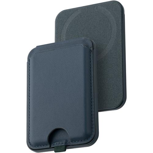 Husa de protectie Dviced Leather magsafe foldable cardholder and stand, Albastru 1 Husa de protectie Dviced Leather magsafe foldable cardholder and stand, Albastru