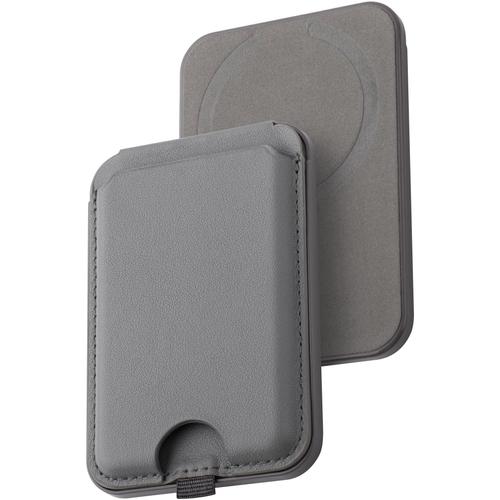 Husa de protectie Dviced Leather magsafe foldable cardholder and stand, Gri 1 Husa de protectie Dviced Leather magsafe foldable cardholder and stand, Gri