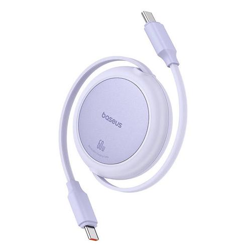 Cablu USB Baseus Free2Pull Mini USB-C la USB-C de 60 W, 1 m (Violet) 1 Cablu USB Baseus Free2Pull Mini USB-C la USB-C de 60 W, 1 m (Violet)