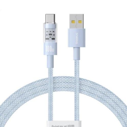 Cablu alimentare si date Baseus Gem, Fast Charging Data Cable pentru smartphone, USB la USB Type-C, 100 W, 1m (Albastru) 1 Cablu alimentare si date Baseus Gem, Fast Charging Data Cable pentru smartphone, USB la USB Type-C, 100 W, 1m (Albastru)