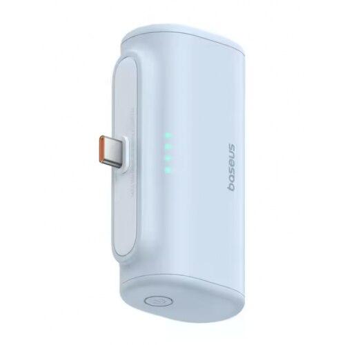 Acumulator extern Baseus Compact, capacitate 5000mAh, 20W, 1 x USB Type-C, total 5V/2.4A (Albastru) 1 Acumulator extern Baseus Compact, capacitate 5000mAh, 20W, 1 x USB Type-C, total 5V/2.4A (Albastru)