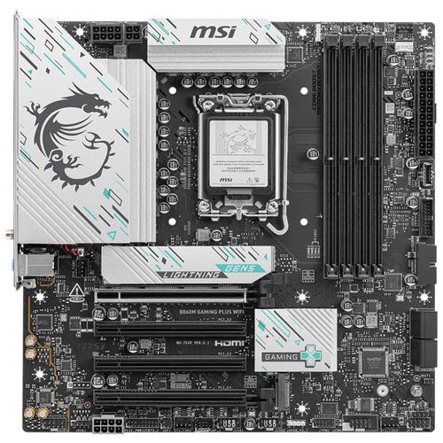 Placa de baza MSI B860M GAMING PLUS WIFI, Intel B860, LGA 1851, DDR5, mATX