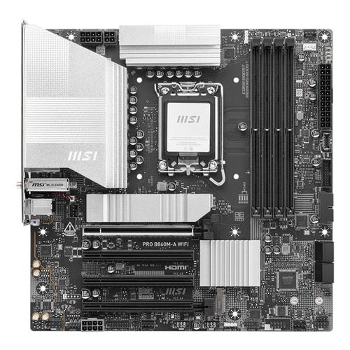 Placa de baza MSI PRO B860M-A WIFI, Intel B860, LGA 1851, DDR5, mATX
