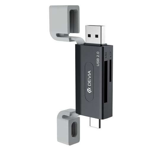 Cititor Card Devia Leopard Series DVCCLS2N, 2in1 USB, Type-C, SD/TF (Negru/Gri) 1 Cititor Card Devia Leopard Series DVCCLS2N, 2in1 USB, Type-C, SD/TF (Negru/Gri)