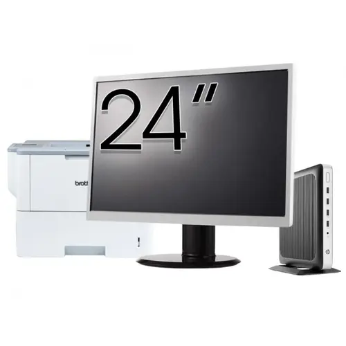 Pachet PC refurbished HP T630 Thin Client, AMD GX-420GI 2.00GHz, 8GB DDR4, 128GB SSD + Monitor 24" & Imprimanta Brother HL-L6300DW 1 Pachet PC refurbished HP T630 Thin Client, AMD GX-420GI 2.00GHz, 8GB DDR4, 128GB SSD + Monitor 24" & Imprimanta Brother HL-L6300DW