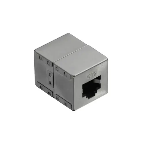 Adaptor cu carcasa metalica LogiLin , Inline 1:1, Cat.6 RJ45, STP 1 Adaptor cu carcasa metalica LogiLin , Inline 1:1, Cat.6 RJ45, STP