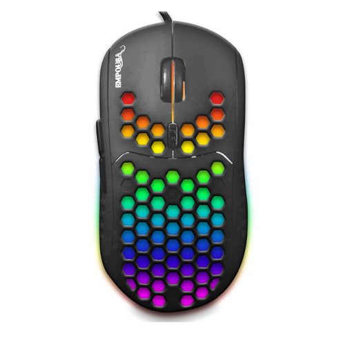 Mouse Gaming Inca IMG-346, Wired, 6400 dpi, RGB, USB (Negru)