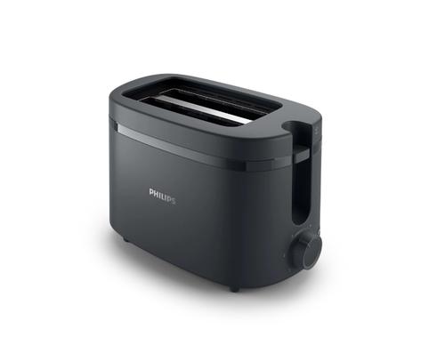 Prajitor de paine Philips Essentials Seria 1000 HD2510/90, 2 fante wide, 650 W, 6 trepte rumenire (Negru)