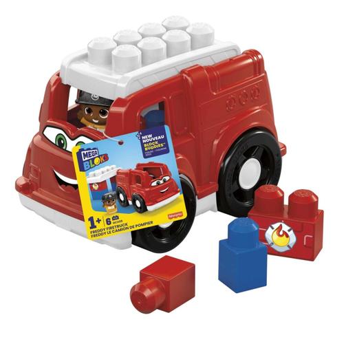 Set de constructie Mega Bloks - First Builders, Freddy Firetruck, 6 piese 1 Set de constructie Mega Bloks - First Builders, Freddy Firetruck, 6 piese
