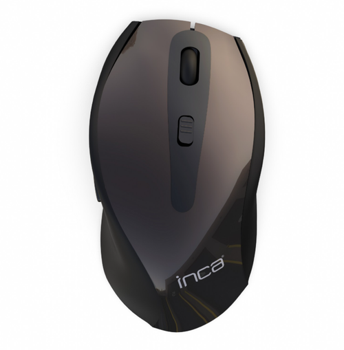 Mouse Inca IWM-505, 800-1600 dpi, Wireless 2.4 GHz, Laser, USB (Maro/Negru)