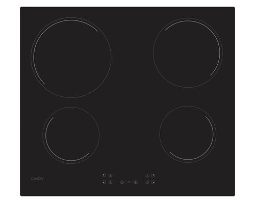 Plita incorporabila CANDY Idea CH64CCB/4U2, Vitroceramica, 4 zone de gatit, 6500 W, Control touch (Negru)