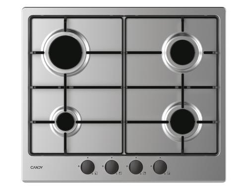 Plita incorporabila CANDY Idea CM6PBRX/4U2, Gaz, 4 zone de gatit, 7200 W, Grilaje din fonta (Inox)