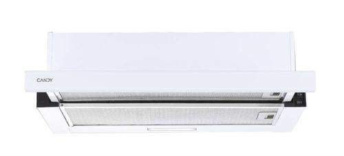 Hota incorporabila telescopica CANDY CBT625/2W/1, Capacitate de absorbtie 332m3/h, 2 trepte de viteza, Iluminare LED, 2 filtre, Clasa B, 60 cm (Alb)