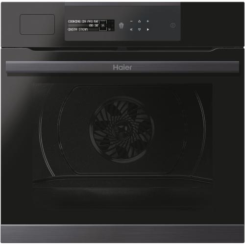 Cuptor incorporabil Haier HWO60SM5S5BH, Electric, 70 L, Autocuratare catalitica, Interfata I-MESSAGE TAD STEAM, WiFi + Bluetooth, Sonda temperatura cu fir, Softclose (Negru)