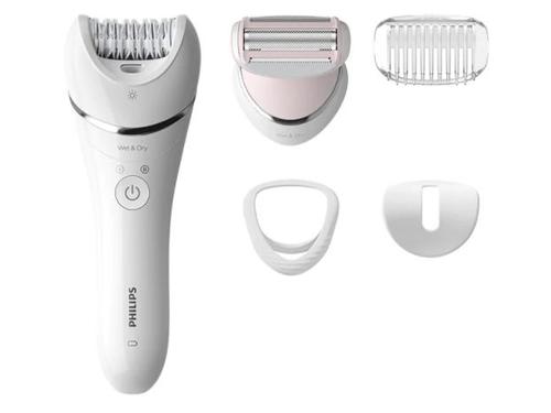 Epilator Wet&Dry Philips Series 8000 BRE710/00, 32 Pensete, 2 Viteze (Alb)